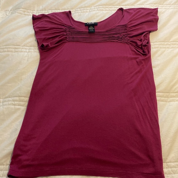 Ruffled sleeve cute purple/mauve tshirt - Picture 1 of 3